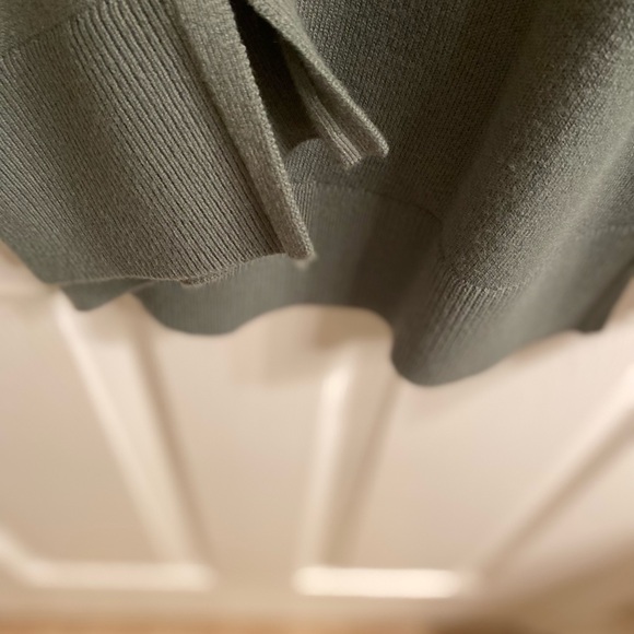 LOFT Sage Green V-Neck Sweater - Picture 3 of 6